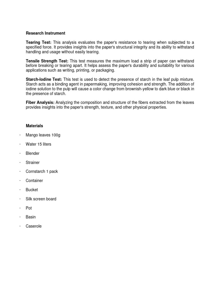 Mango Leaf Paper Making Process | PDF | Paper | Pulp (Paper)
