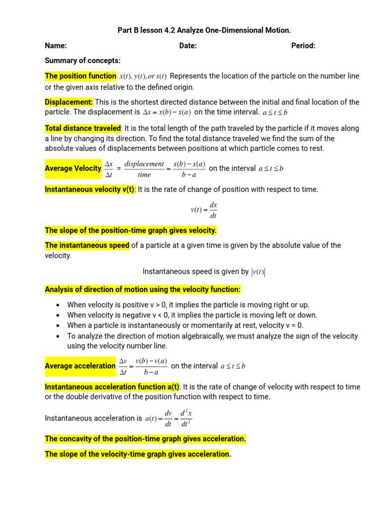 Rate of Change in Particle Motion | PDF | Velocity | Speed