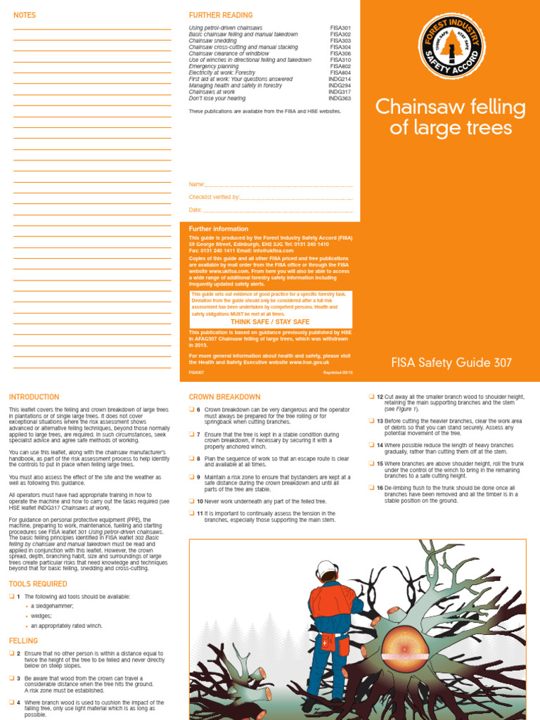 Safe Felling of Large Trees Guide | PDF | Trees