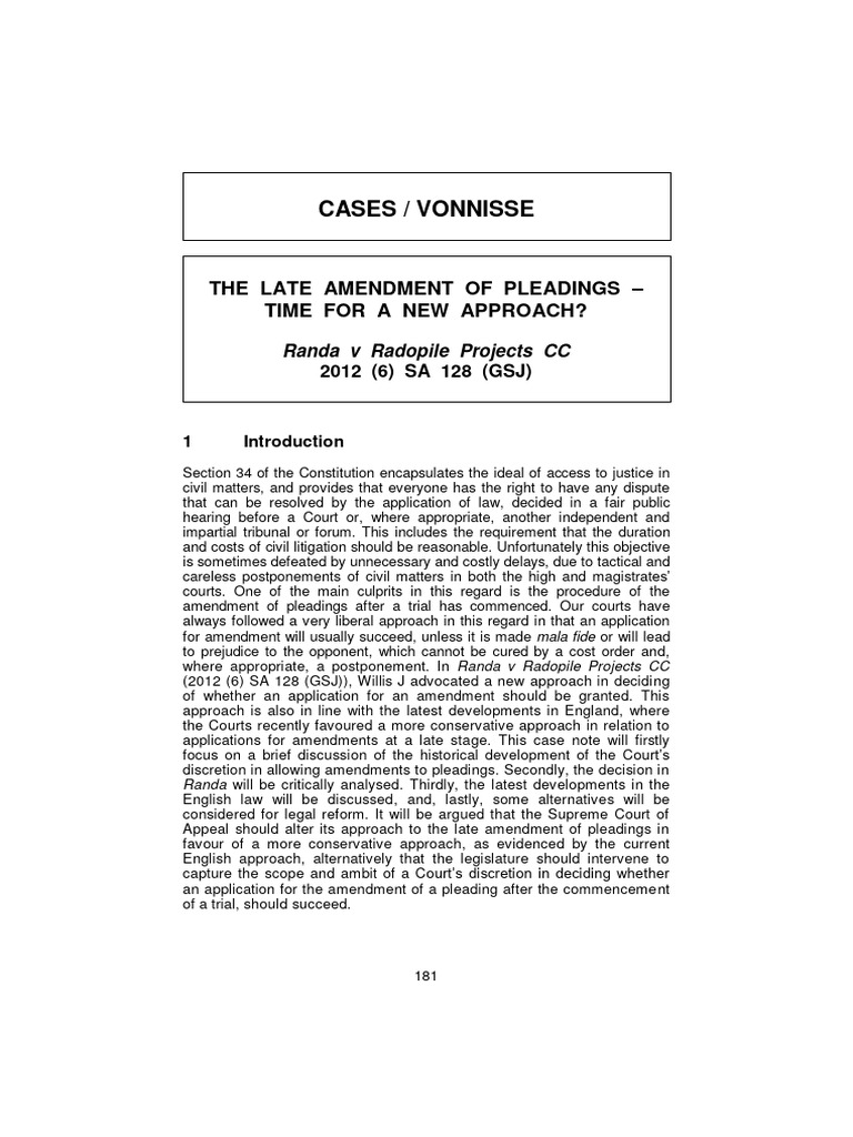 Shireen Obiter,+1vol+case+ (12) +Bekker+Amendment+of+Pleadings+-+Time ...