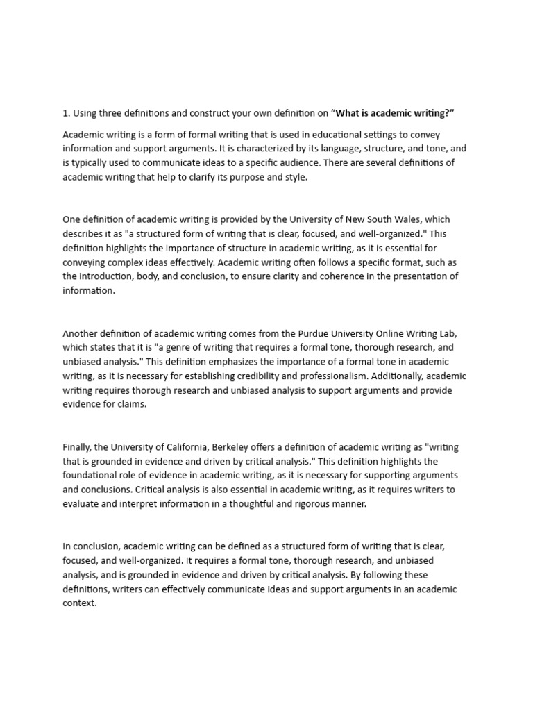 Academic Writing Q 1 | PDF | Career & Growth