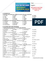 REVISION FOR THE SECOND TERM TEST GRADE 6 (ĐTVH)