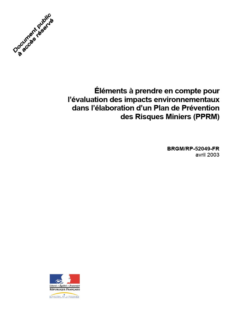 Évaluation des impacts environnementaux PPRM | PDF | Exploitation ...