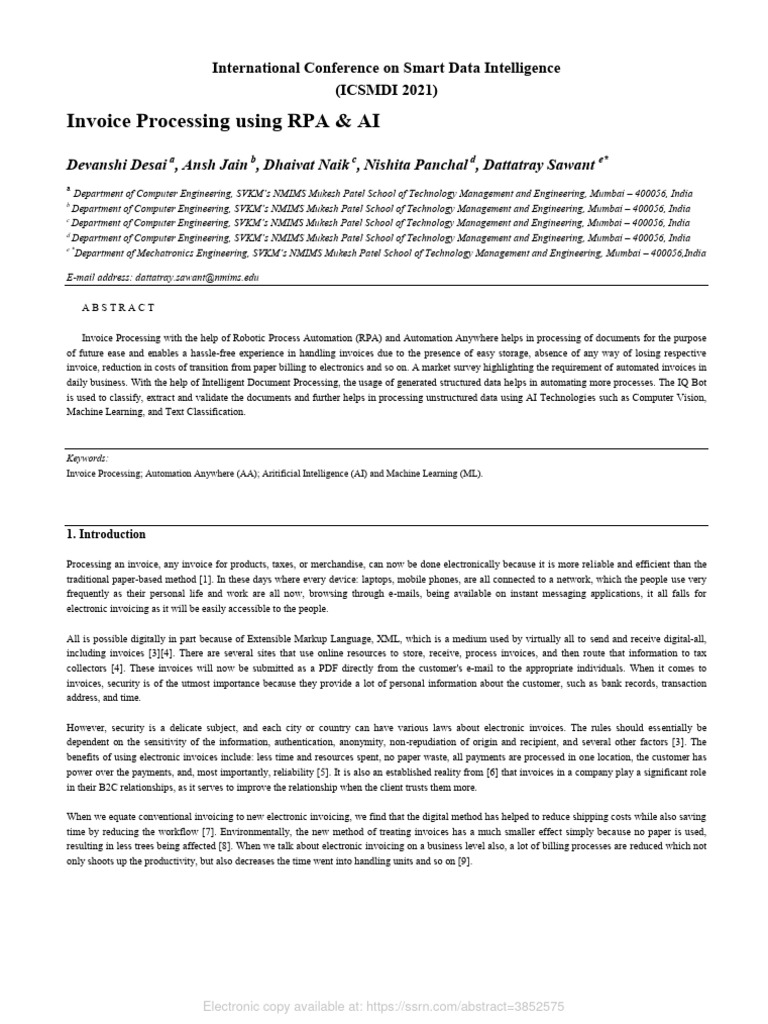 Invoice, Diagramm | PDF | Machine Learning | Accounts Payable