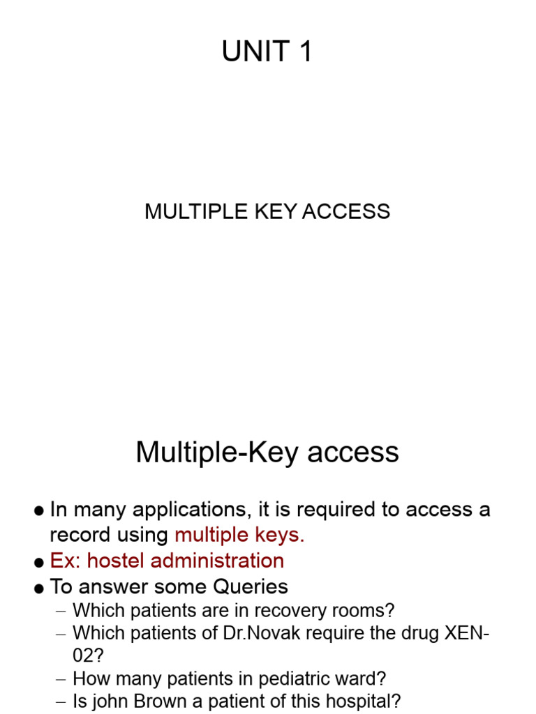 Multiple-Key Access in Database Systems | PDF | Wellness | Science ...