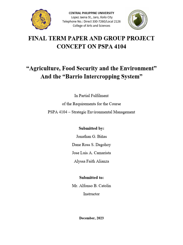 Agriculture and Food Security Insights | PDF | Agriculture | Food Security