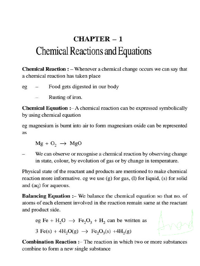 Class 10 Science 1st Notes | PDF