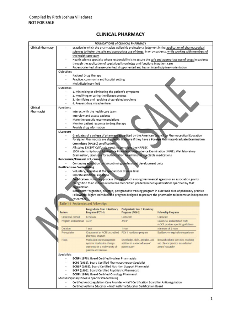 Clinical Pharmacy Practice Overview | PDF | Pharmacy | Cohort Study