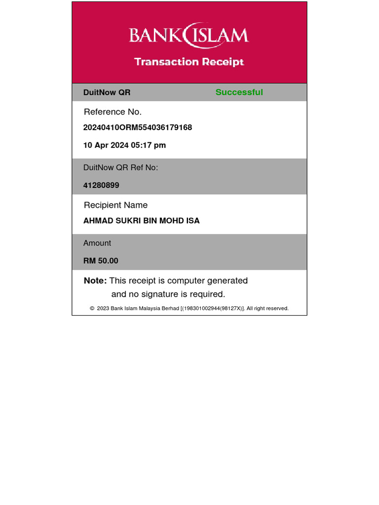 Transaction Receipt 10042024171733 | PDF