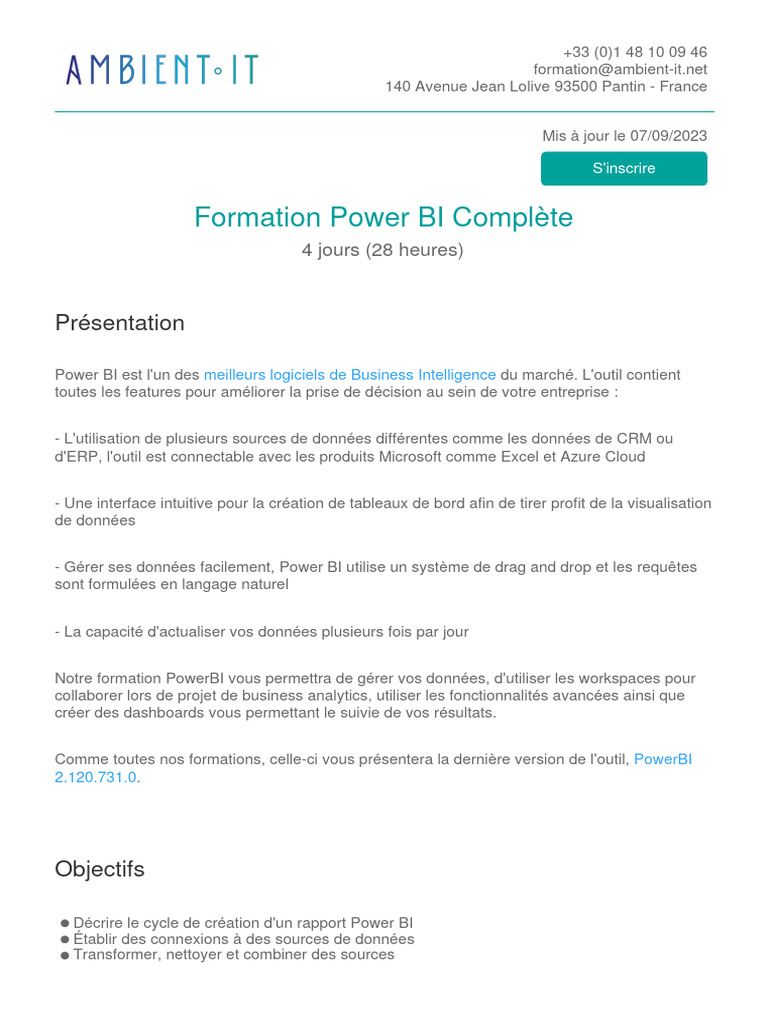 Formation Power BI Avancée en PDF | PDF | Microsoft Excel ...