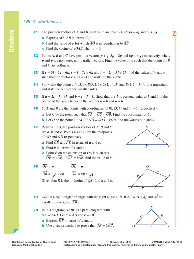 12 Cambridge Specialist U3-4 Ch6 Review | PDF | Elementary Geometry ...