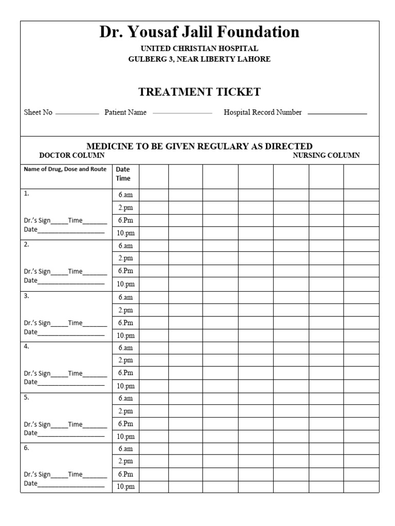 Treatment Ticket and Termination Letter | PDF | Retail | Physician