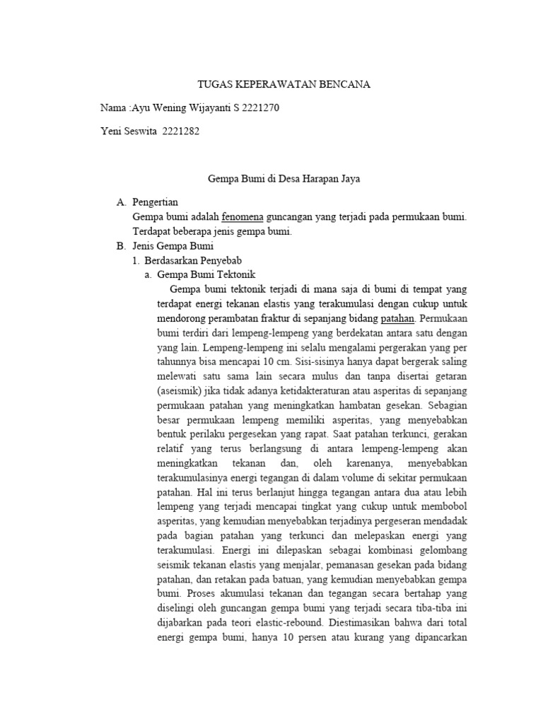 Prosedur Evakuasi Gempa Bumi Pdf