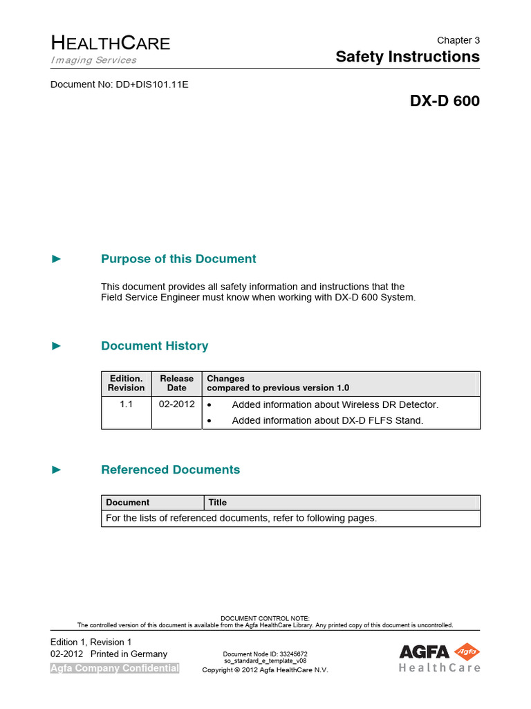 DX-D 600 - System Service Manual - Chapter 03 - Safety Instructions ...