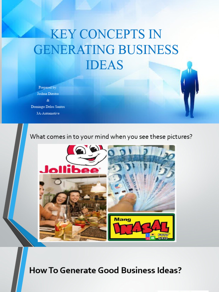 Key Concepts for Generating Business Ideas | PDF | Entrepreneurship ...