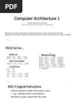 CA I - Chapter 2 ISA 2 RISC V