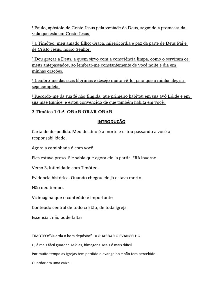 2 Timoteo Pdf Jesus Evangelhos
