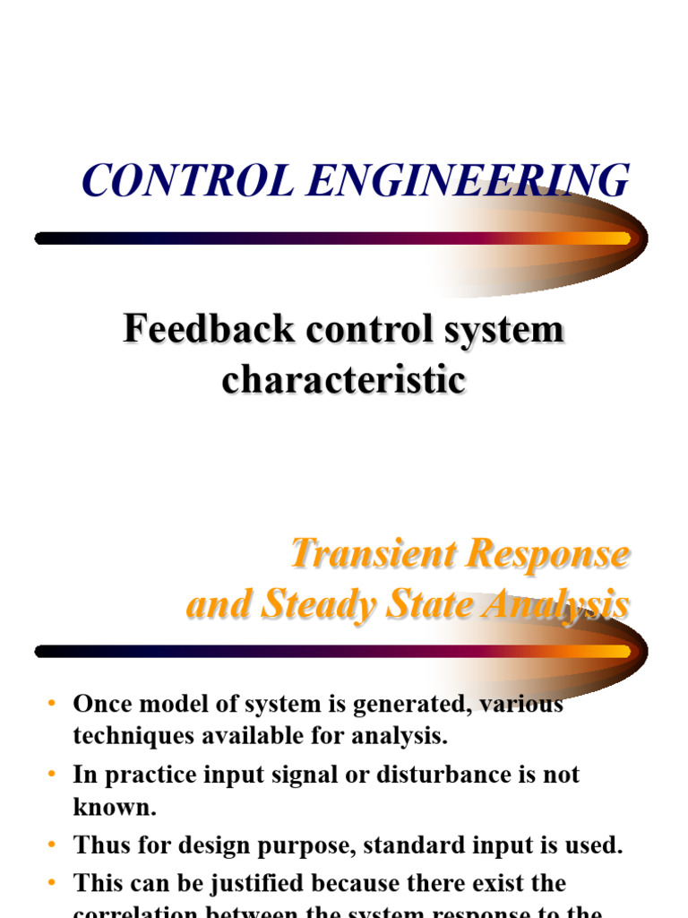 Control9 2020 Feedback Control System Characteristic PDF System
