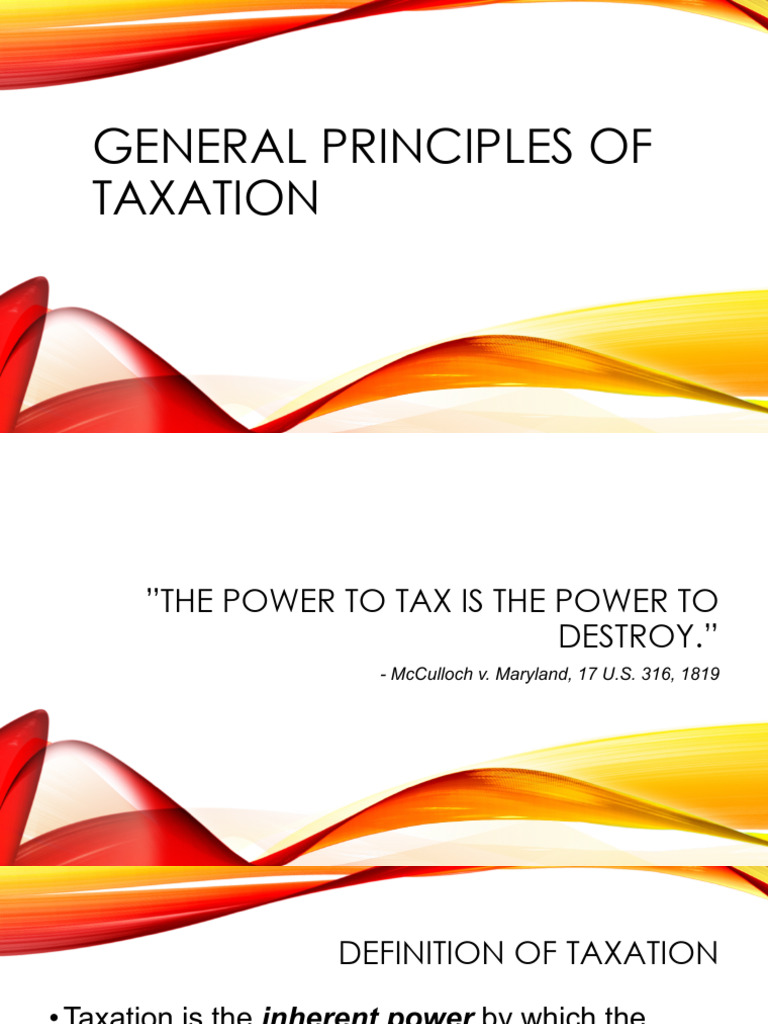 General Principles Of Taxation Download Free Pdf Taxes Double