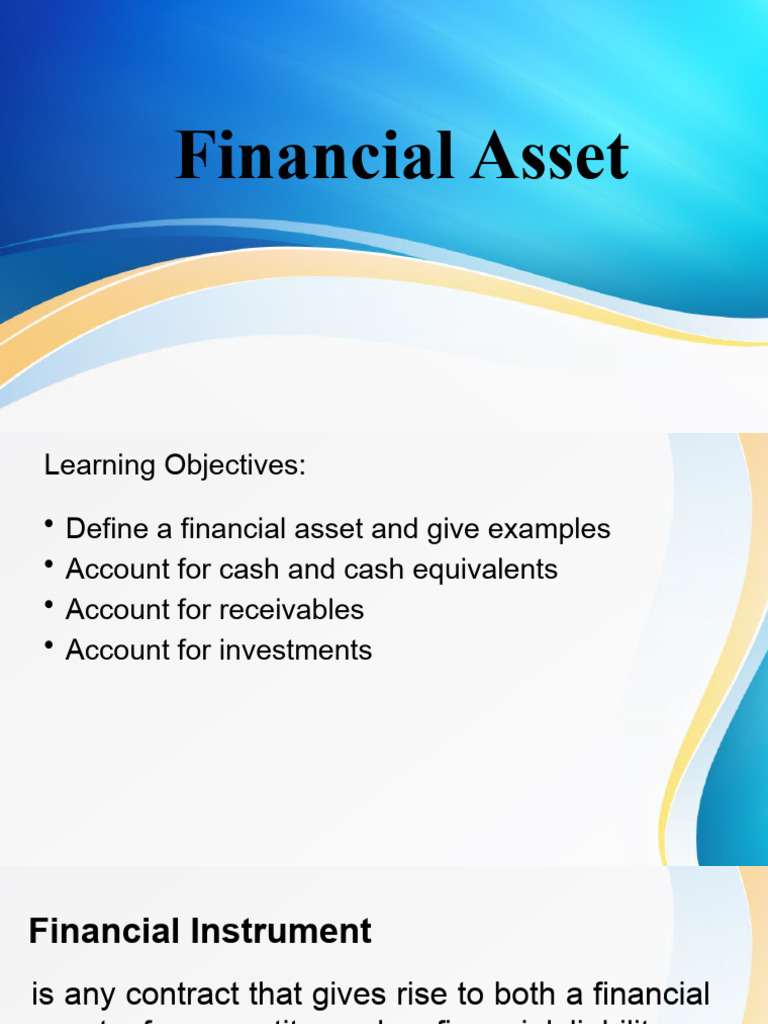 Chapter 6 Financial Asset | PDF | Fair Value | Equity (Finance)
