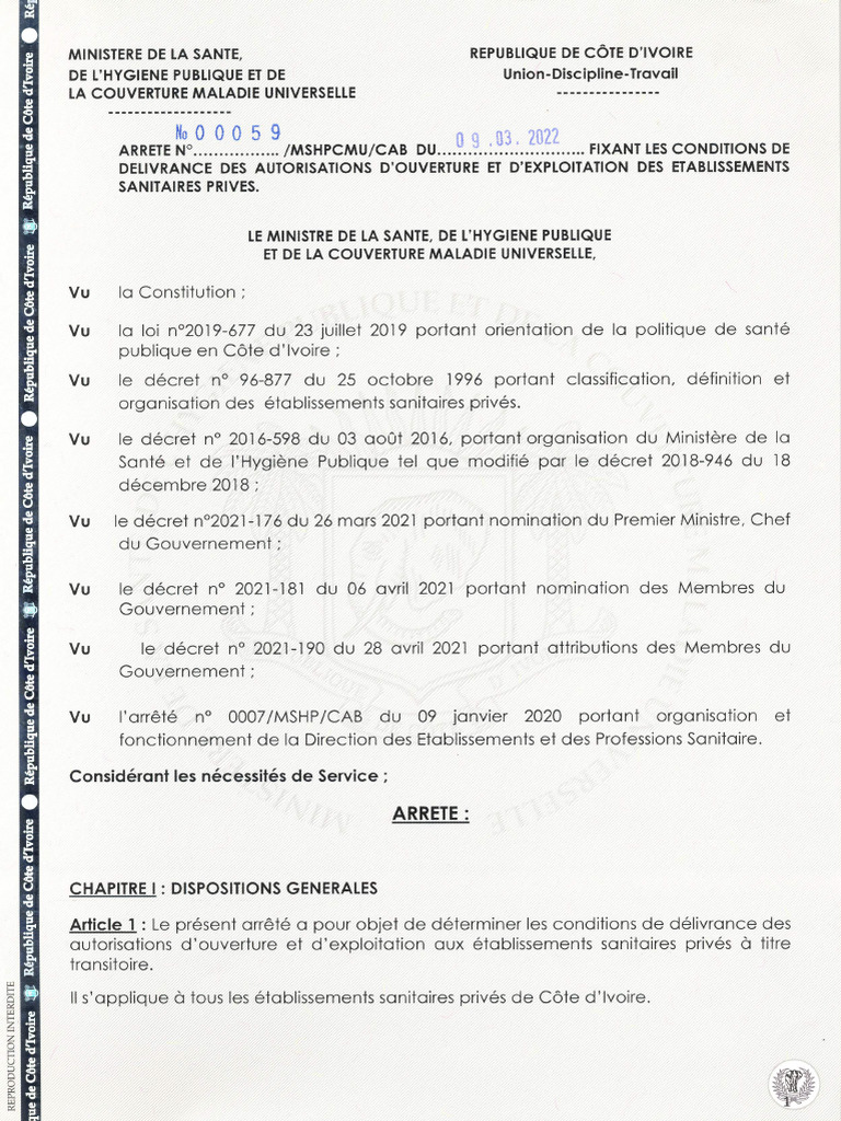 Arrete 00059 DEPPS | PDF