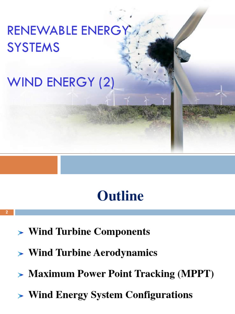 Lecture Wind Energy Systems1 | PDF | Wind Turbine | Turbine