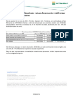 Petrobras - Atualiza valor de Dividendos