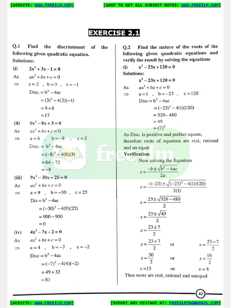 10th Maths Chap2 Ex 2.1 | PDF