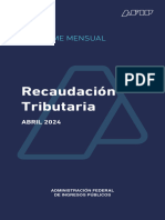 Recaudación tributaria de abril 2024