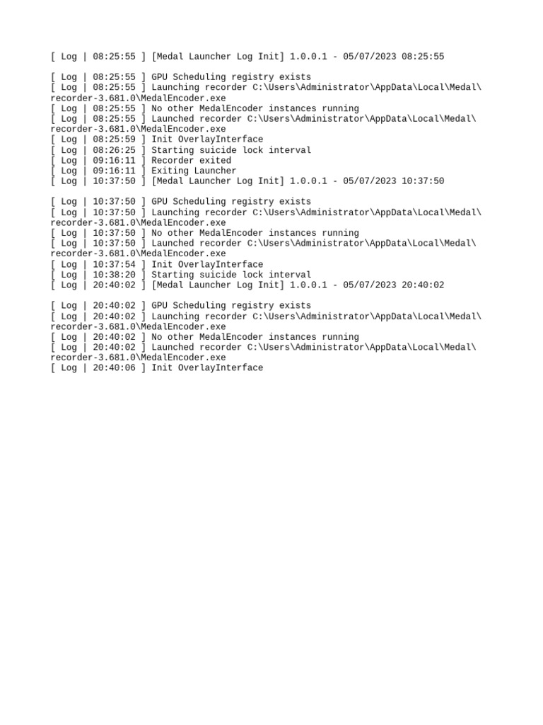 Medal Launcher Log Analysis 05/07/2023 | PDF | Finance & Money ...