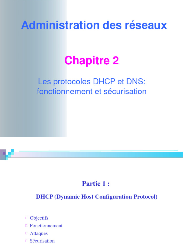 Objectifs et messages du protocole DHCP | PDF | Système de noms de ...