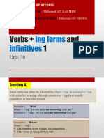 Verbs Plus Ing Forms and Infinitives