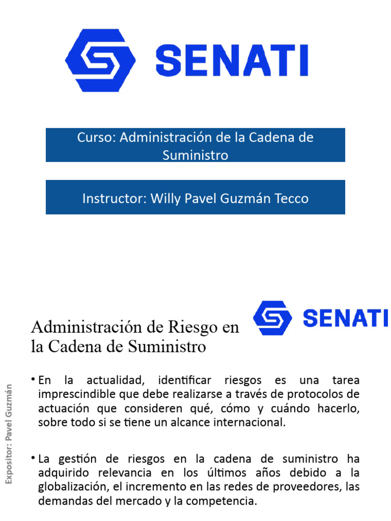 Gestión de Riesgos en la Cadena de Suministro | PDF | Cadena de ...