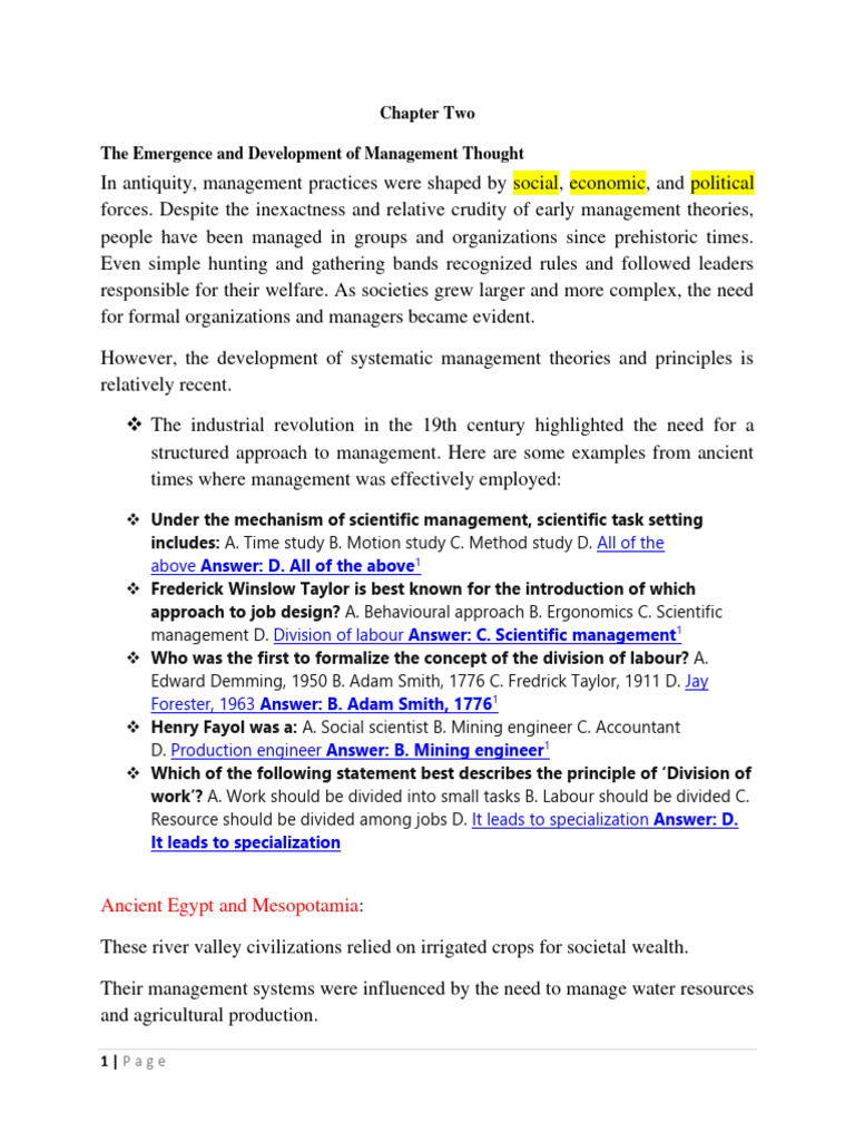 Short Note of CH II | PDF | System | Motivation