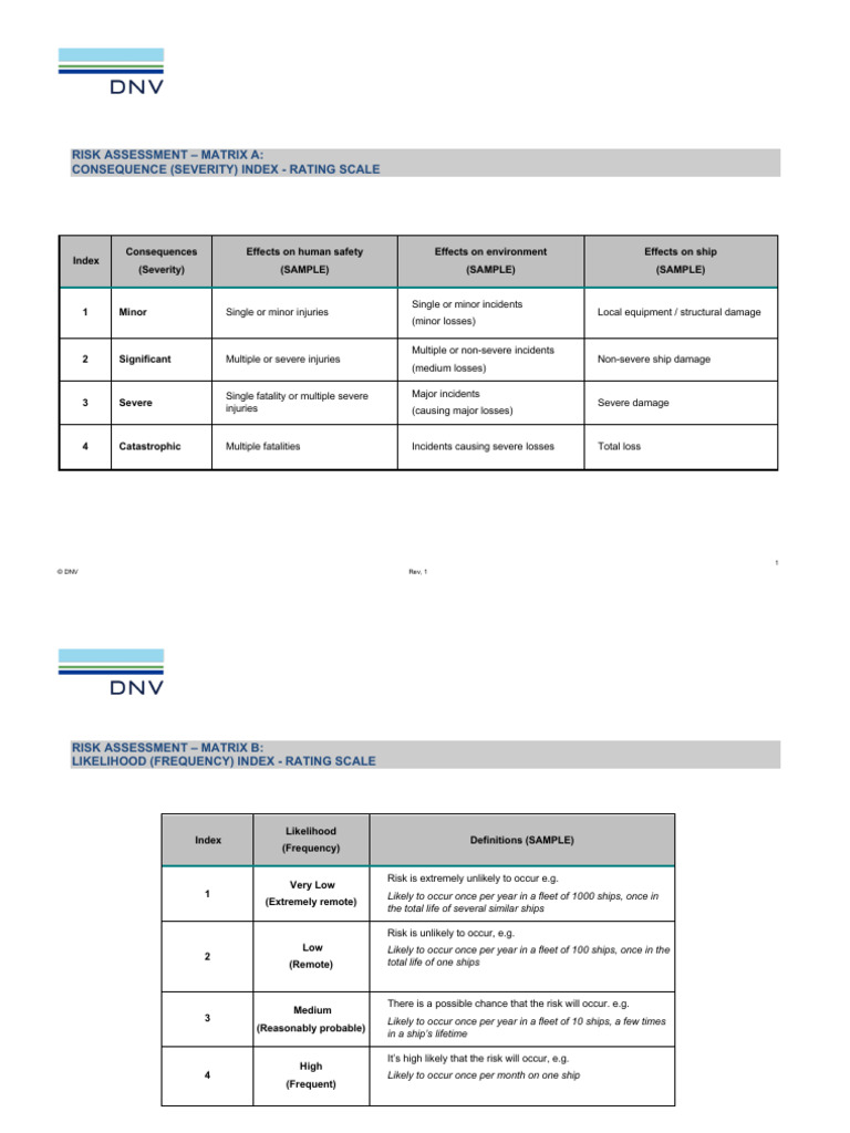 Risk Assessment Rating Scales Guide | PDF | Risk | Risk Assessment