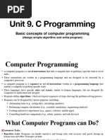 Unit 9. C Programming