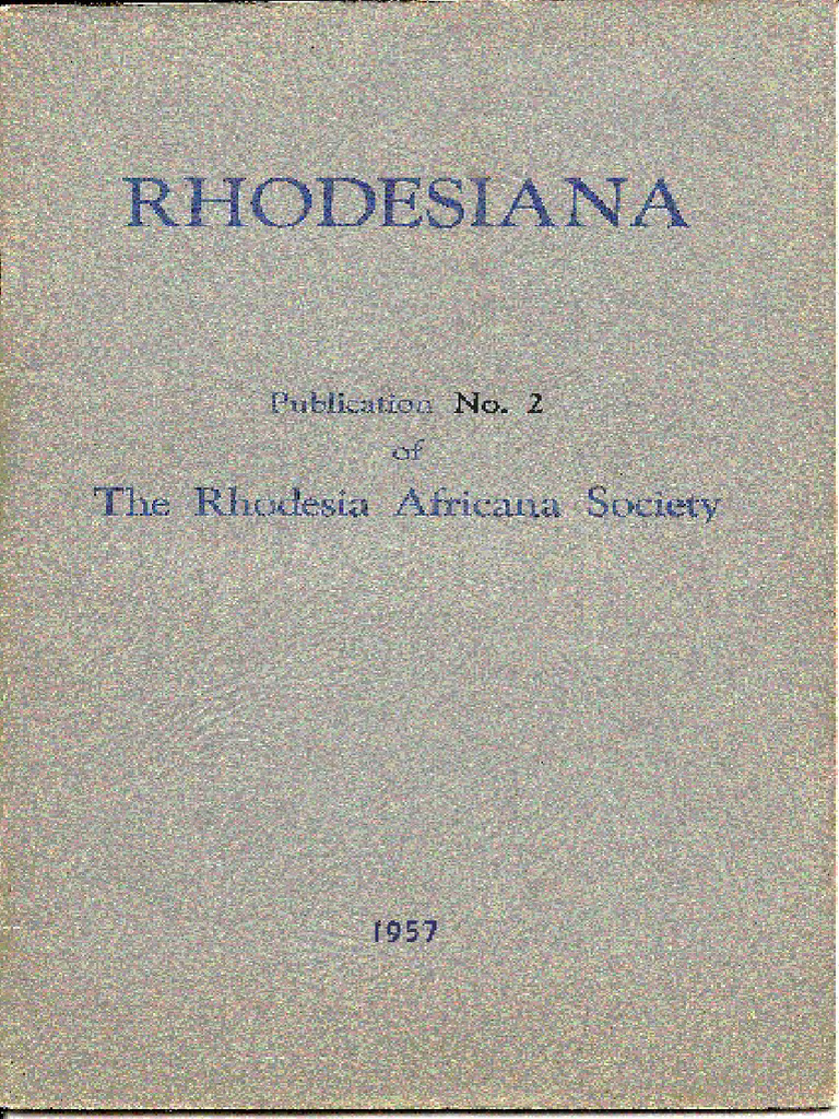 Rhodesiana: History and Pioneers in Africa | PDF | Victoria Cross
