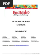 Introduction To EndNote Workbook