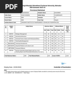 Sample University Marksheet Format | PDF