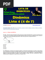 DINÂMICA Lista 4 Aulas 14 A 17.