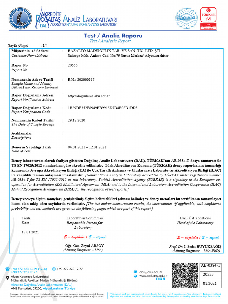 Marble Test Anaysis Report | PDF
