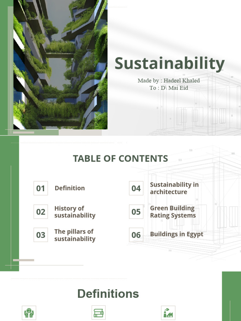 Understanding Sustainability in Architecture | PDF | Sustainability ...