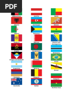 A4 Printable Country Flags List | PDF | North Africa | Asia