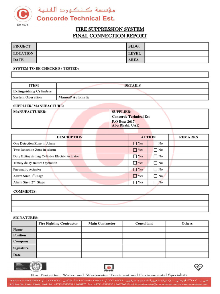 Fire Suppression System Report | PDF