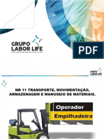 TREINAMENTO DA NR 11 - AULA 4 - Procedimentos de segurança para operadores de empilhadeira