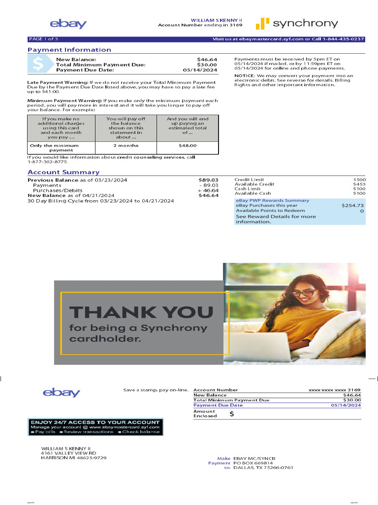 eBay Mastercard Payment Details | PDF | Credit Card | Payments