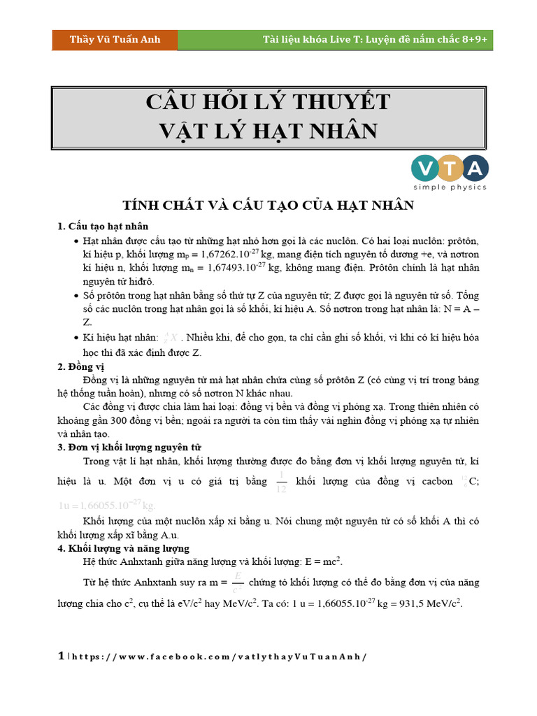 Ly Thuyet Vat Ly Hat Nhan Pdf
