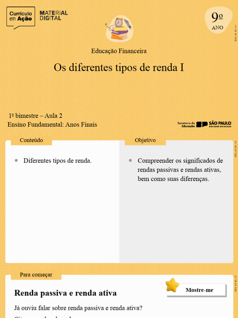 Tipos de Renda: Ativa vs Passiva | PDF | Renda | Dinheiro