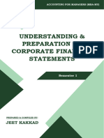 3 - Understanding & Preparation of Corporate Financial Statements