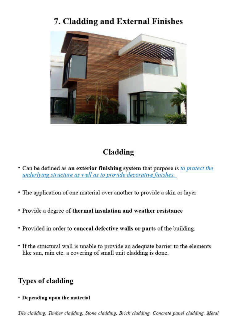 7.cladding and External Finishes | PDF | Paint | Plaster